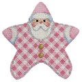 Pink Gingham Santa Star