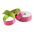 Pink & Green Reversible Satin Ribbon