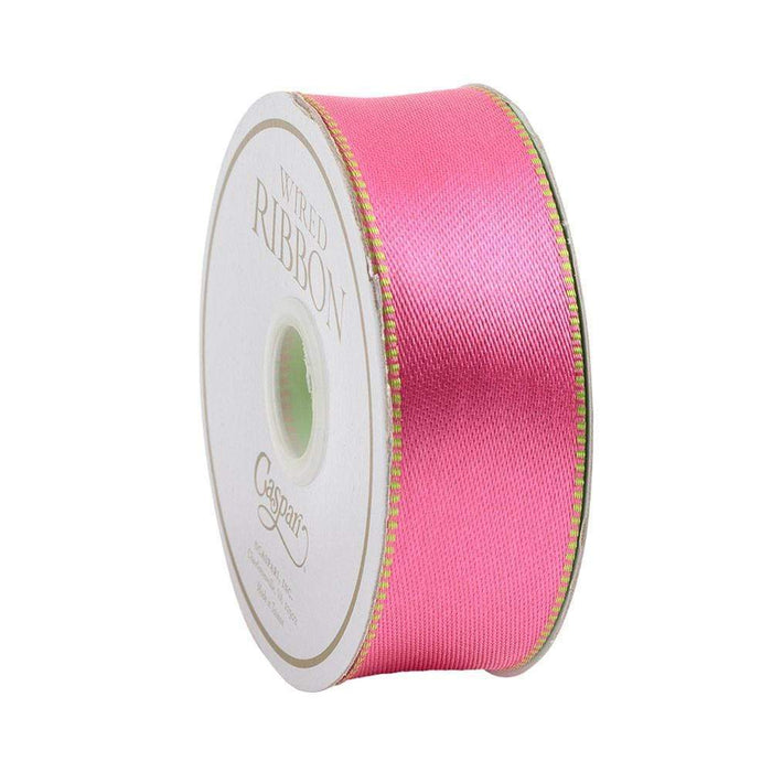 Pink & Green Reversible Satin Ribbon
