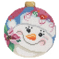Poinsettia Snowman Ornament