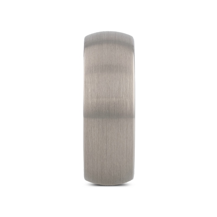 PYTHIUS Domed Brush Finished White Tungsten Ring - 2mm - 8mm