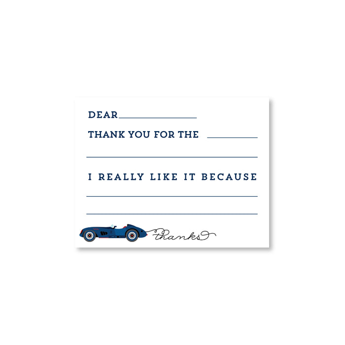 Race Car Boxed Note Cards