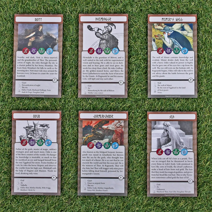 Ragnarok Destiny of the Gods - Norse Mythology Card Game - Card Examples