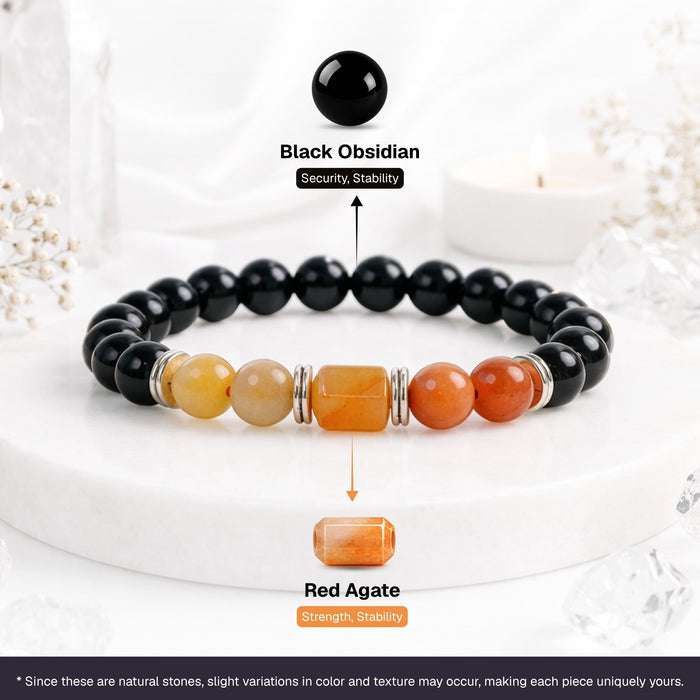 Red Agate Zodiac Band – Scorpio (वृश्चिक राशि)