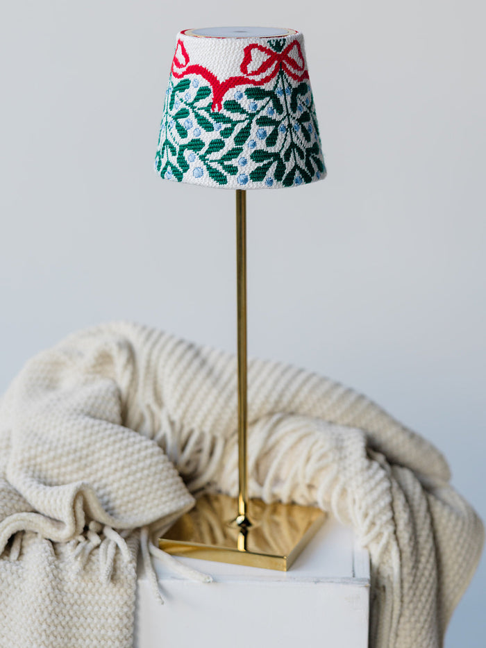 Red Bow Mistletoe Lamp Shade