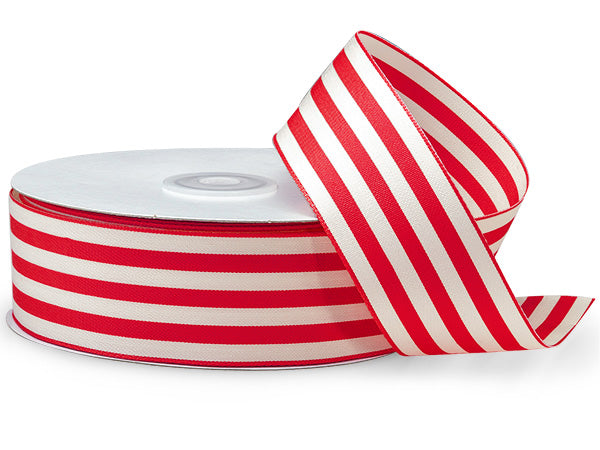 Red Cabana Striped Ribbon