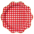 Red Gingham Plates
