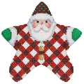 Red Gingham Santa Star