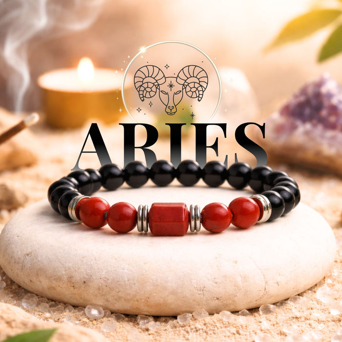 Red Jasper Zodiac Band – Aries (मेष राशि)