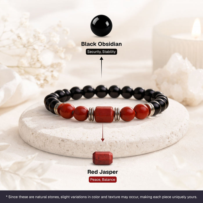 Red Jasper Zodiac Band – Aries (मेष राशि)