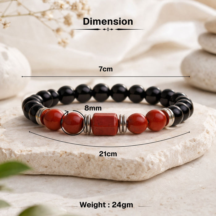 Red Jasper Zodiac Band – Aries (मेष राशि)