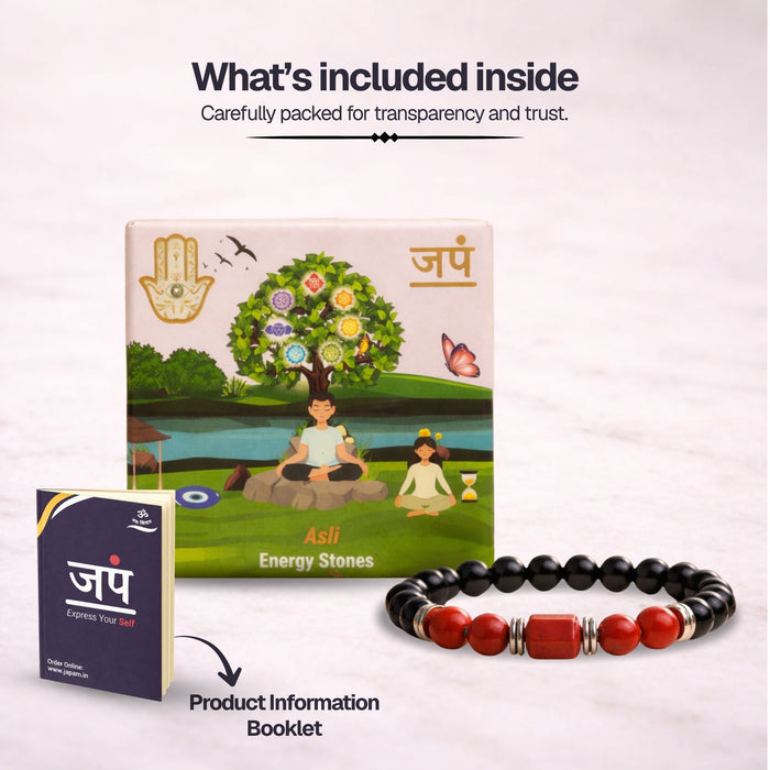 Red Jasper Zodiac Band – Aries (मेष राशि)