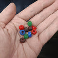 Extra Small Round Glass Viking Beads on Hand x 10