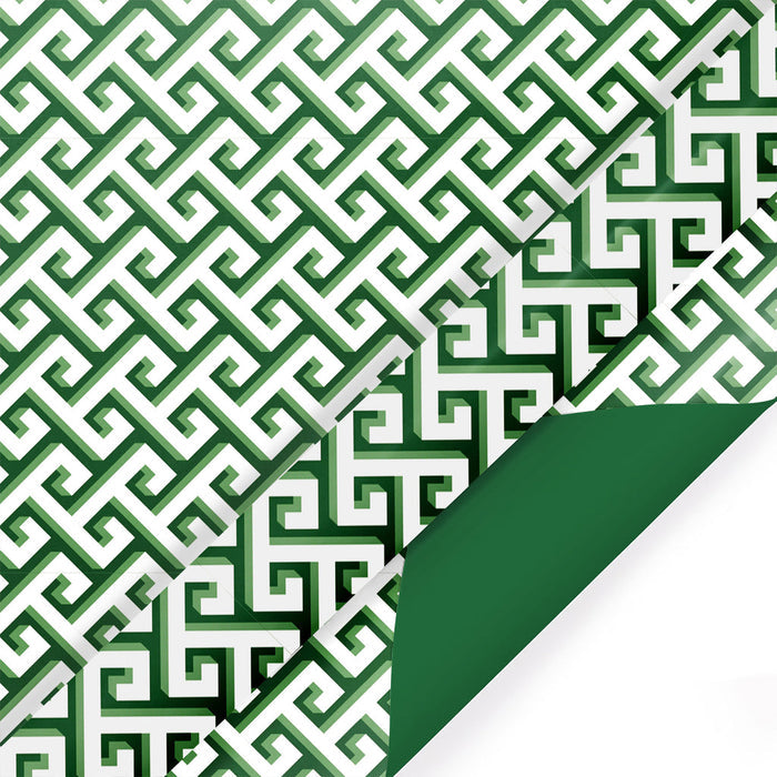 Reversible Green Greek Key