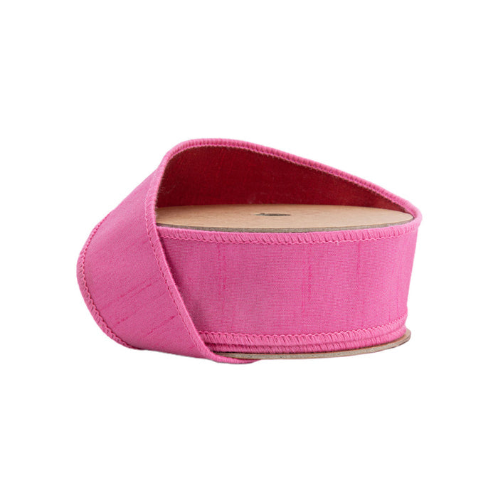 Reversible Pink Dupioni Ribbon