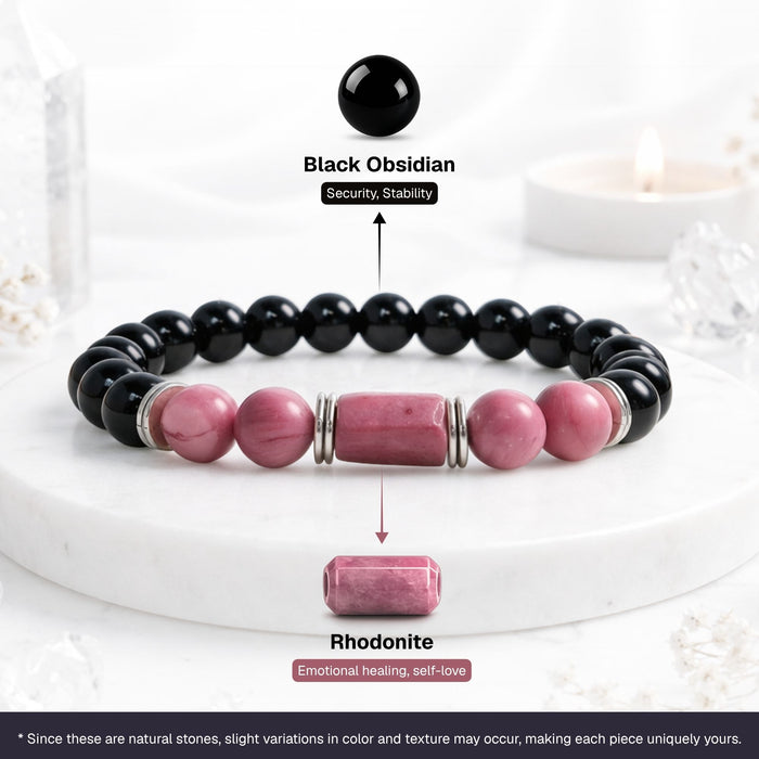Rhodonite Zodiac Band – Libra (तुला राशि)