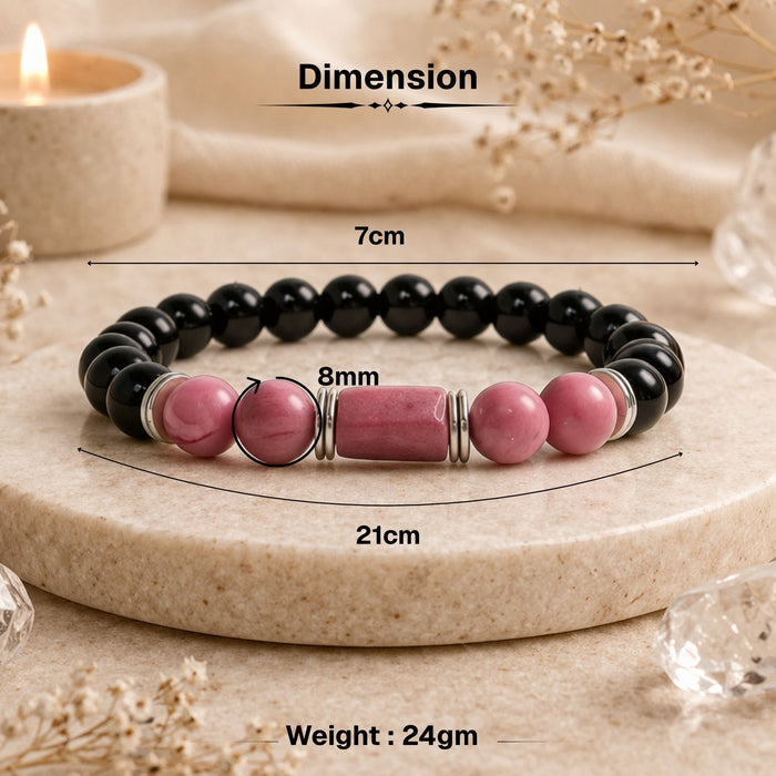 Rhodonite Zodiac Band – Libra (तुला राशि)
