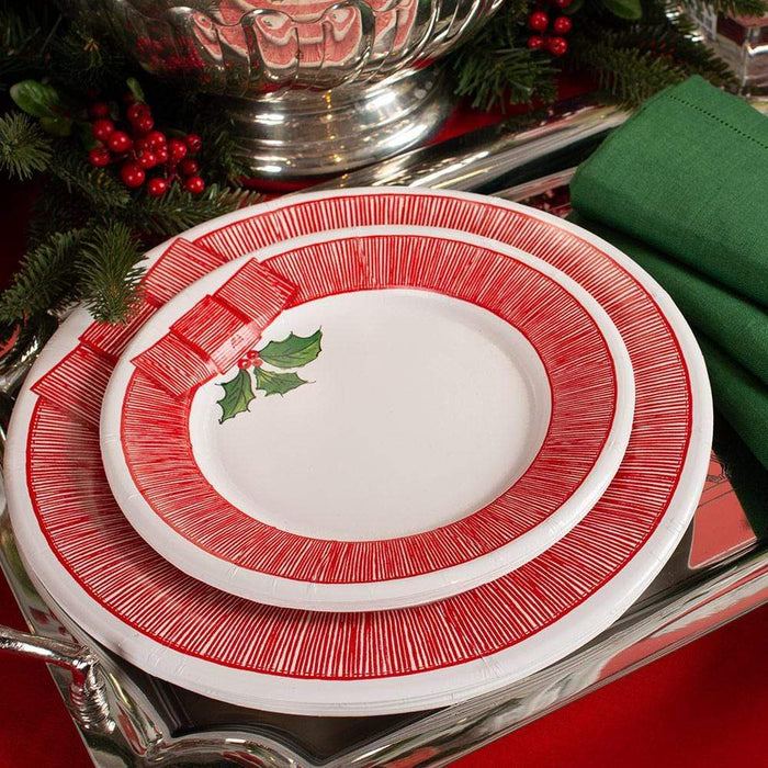 Ribbon Holly Salad Plates