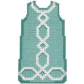 Robin's Egg Lattice Shift Dress