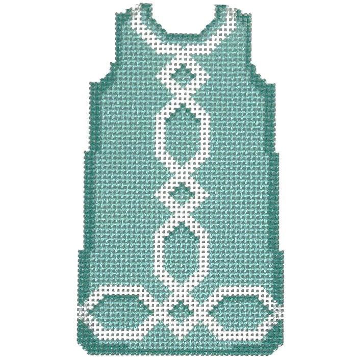 Robin's Egg Lattice Shift Dress
