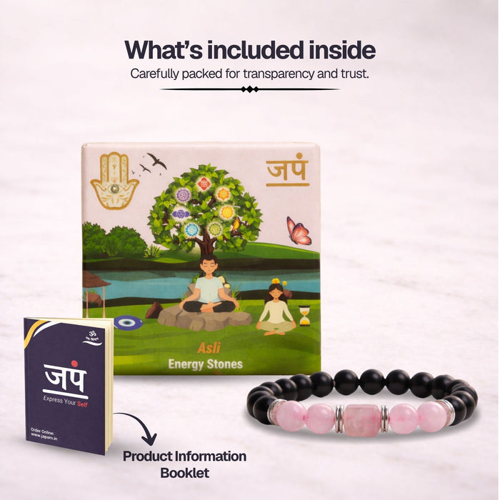Rose Quartz Zodiac Band – Tauras (वृषभ राशि)