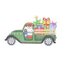 Santa in Pickup Truck