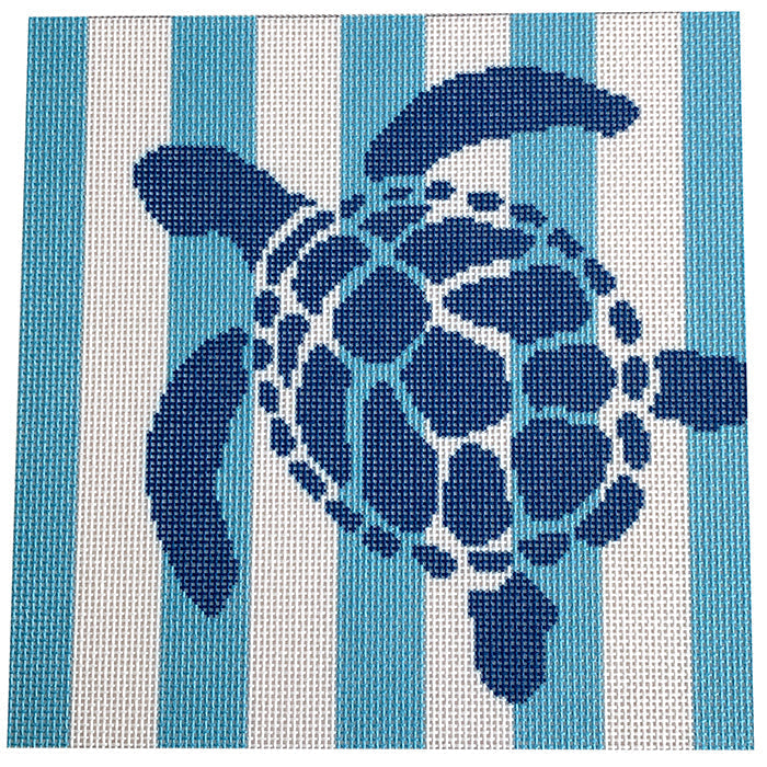 Sea Turtle on Blue