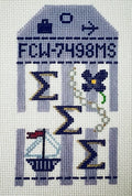 Sigma Sigma Sigma Sorority Retro Travel Tag