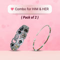 Silver Plated Dhanlabh Bracelet + Anklet Combo