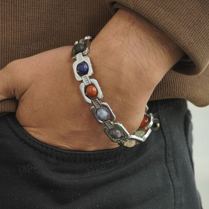 Silver Plated Essential 7 Chakra Bracelet