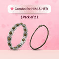 Silver Plated Essential Pyrite Bracelet + Dhanashree Pyrite Anklet