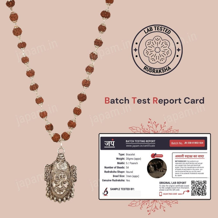 Silver Plated Mahakal Rudraksha Mala