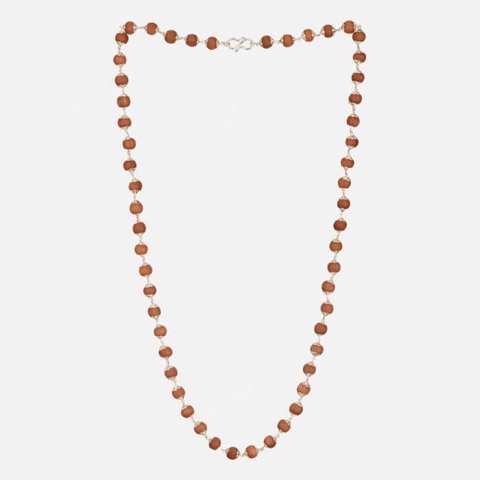 Silver Plated White Sandalwood Chandan Mala