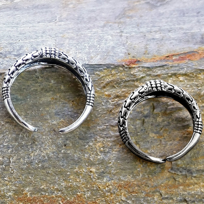Replica Viking Ring from Orupgård, Falster in Denmark in Sterling Silver on Rock - Small & Large
