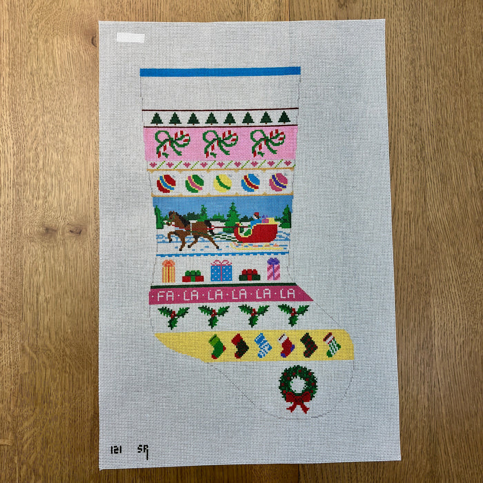Sleigh Ride Stripe Stocking