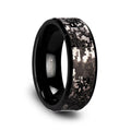 SMOKESCREEN Black Tungsten Carbide Wedding Ring with Engraved Digital Camouflage - 8mm