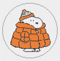 Snoopy Orange Puffer Coat