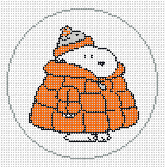 Snoopy Orange Puffer Coat
