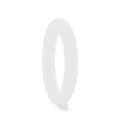 SNOW Stackable Twist Silicone Ring for Women White Comfort Fit Hypoallergenic Thorsten - 2mm