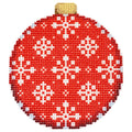 Snowflake on Red Ornament