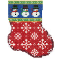 Snowman Flakes Mini Sock