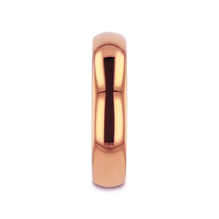 SOL Traditional Domed Rose Gold Plated Tungsten Carbide Wedding Ring - 4mm - 8mm