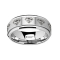 Spinning Superman Logo Engraved Tungsten Carbide Spinner Wedding Band - 8mm
