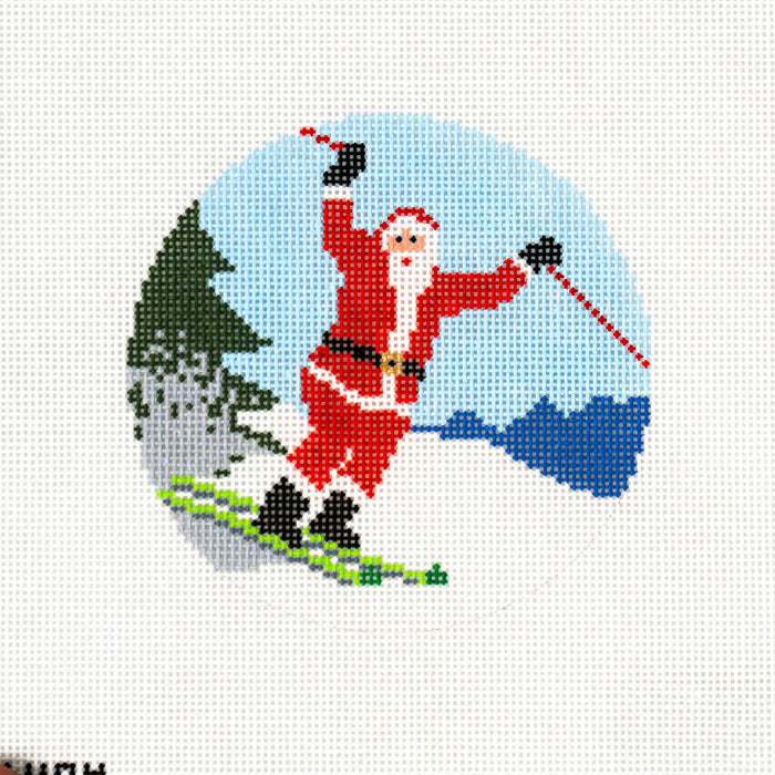 Sporty Santa - Skiing