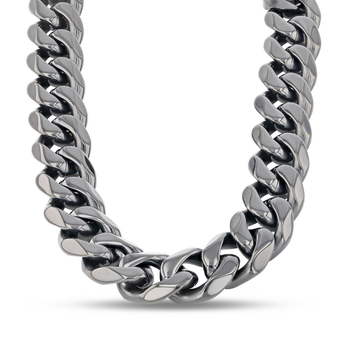 Stainless Steel 14mm Cuban Chain - 9 Inch