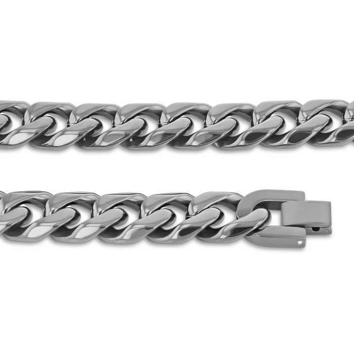 Stainless Steel 14mm Cuban Chain - 9 Inch