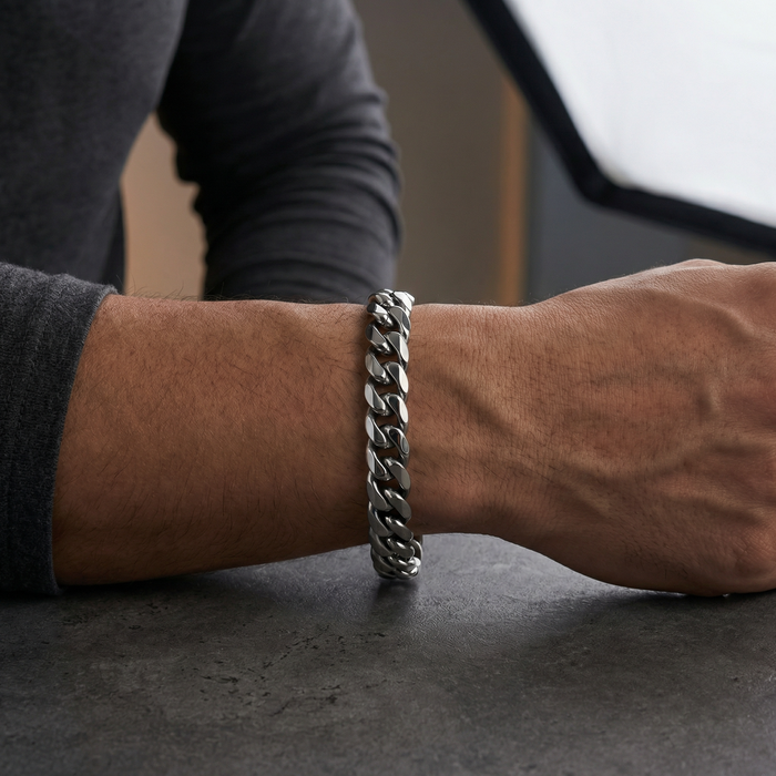 Stainless Steel 14mm Cuban Chain - 9 Inch