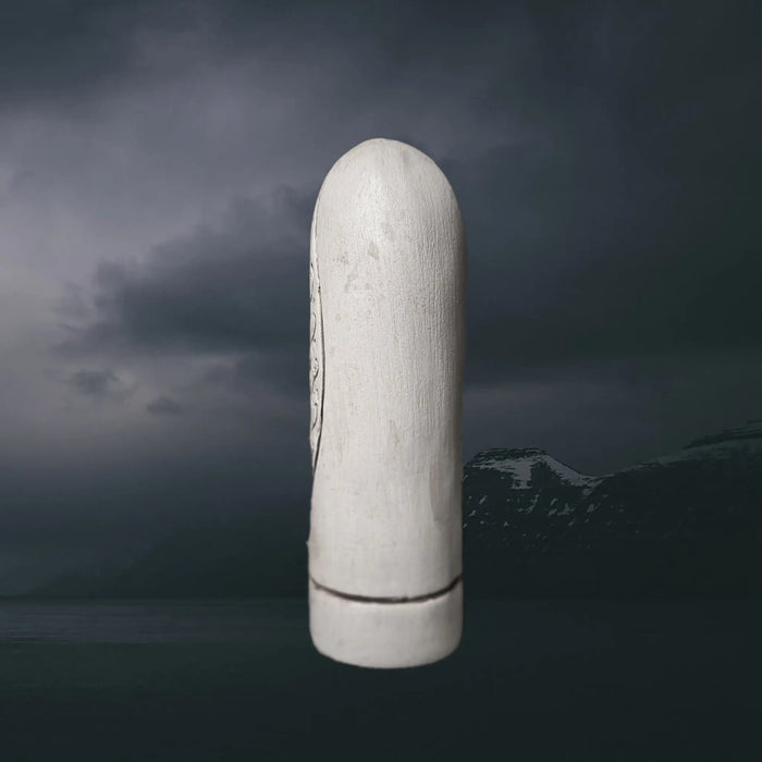 Hand-Crafted Ceramic Norse Goddess Nerta (Nerthus) Statuette - Back View