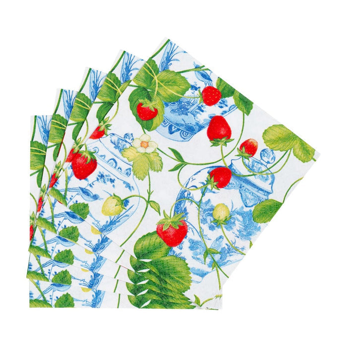 Strawberries & Cream Cocktail Napkins