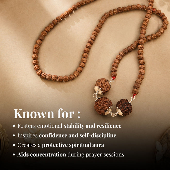 Swasth Kawach Mala with 3,5,6 Rudraksha